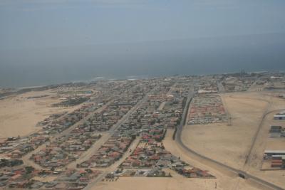 Vor der Landung noch ein Rundflug über Swakopmund Vor der Landung noch ein Rundflug über Swakopmund